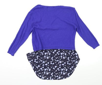 Womens UK Size 12 NEXT Blue Basic Blouse