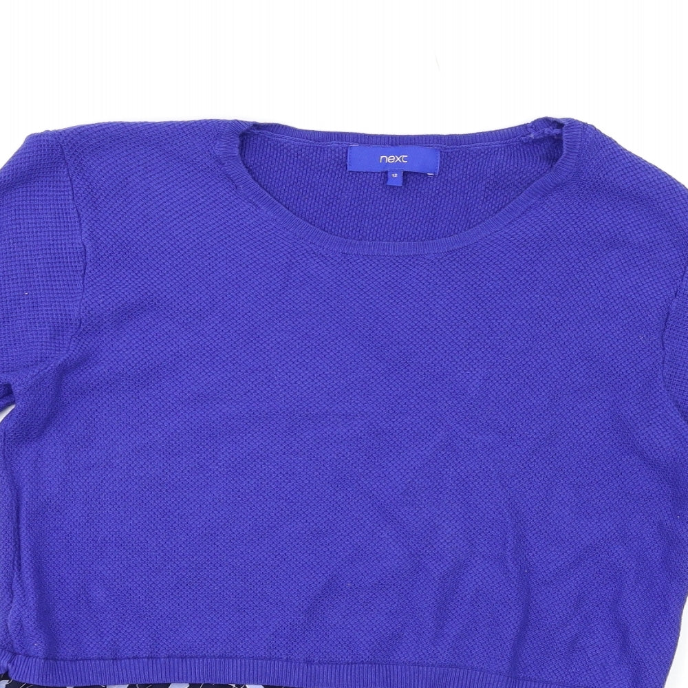 Womens UK Size 12 NEXT Blue Basic Blouse