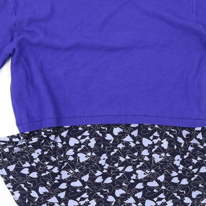 Womens UK Size 12 NEXT Blue Basic Blouse