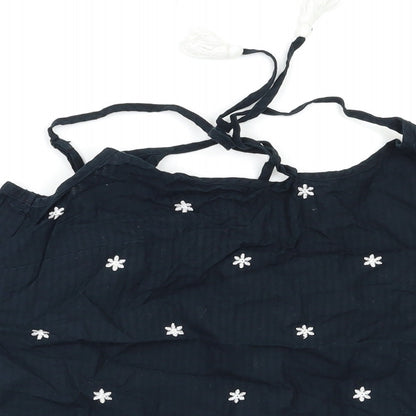 Womens UK Size S Preworn Black Camisole Blouse