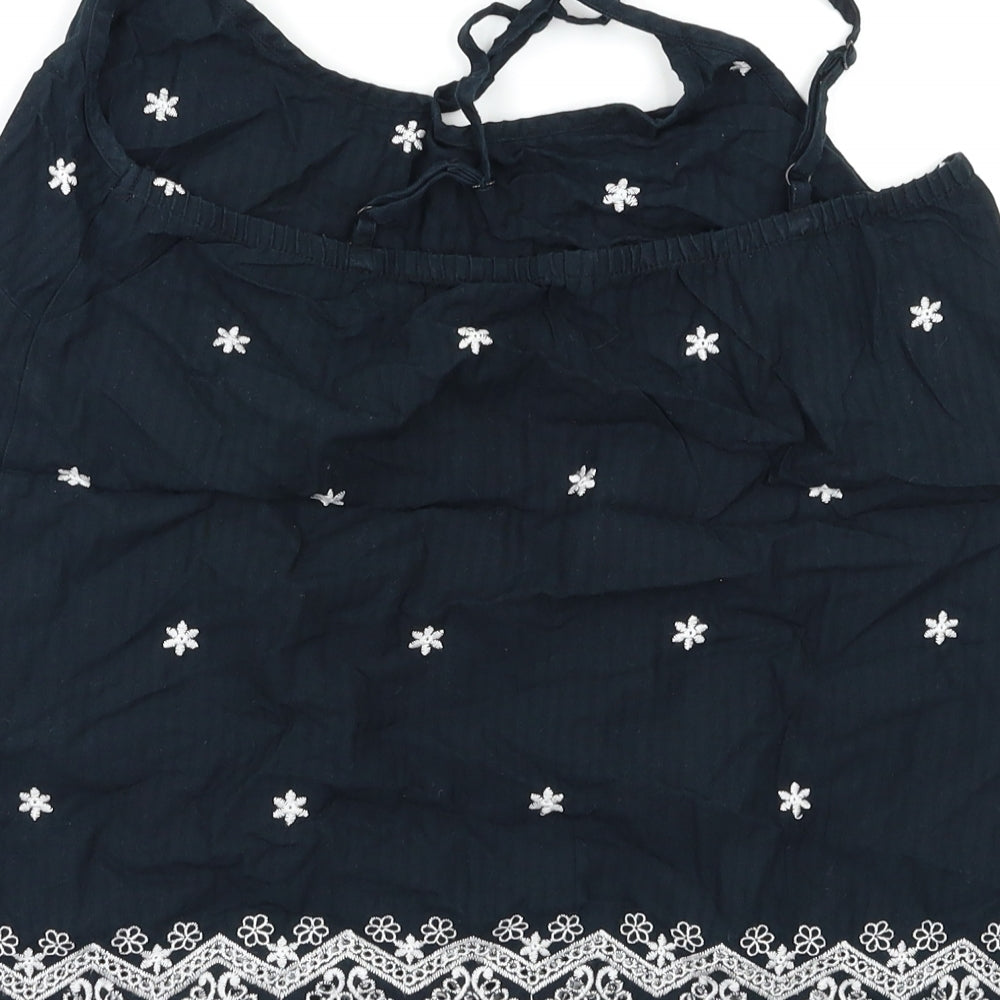 Womens UK Size S Preworn Black Camisole Blouse