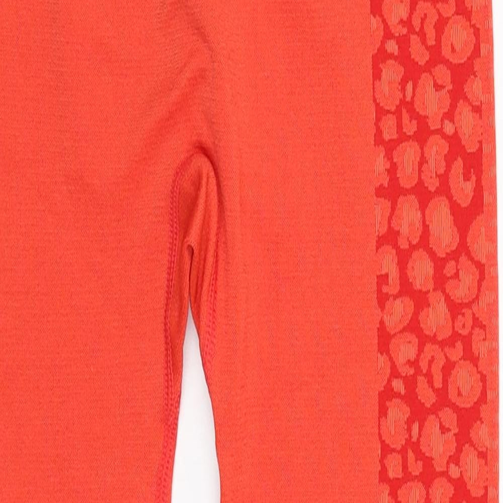 Womens UK Size S Workout Regular Fit Jegging Orange Trousers