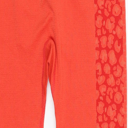 Womens UK Size S Workout Regular Fit Jegging Orange Trousers