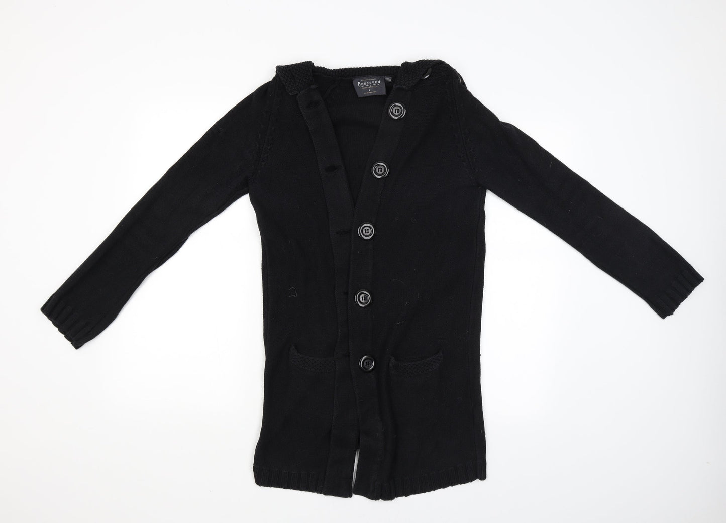 RESERVED Womens Black   Cardigan Jumper Size L