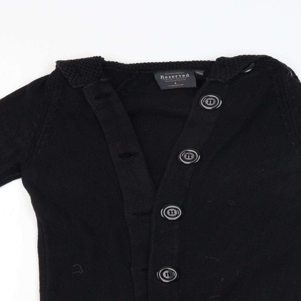 RESERVED Womens Black   Cardigan Jumper Size L