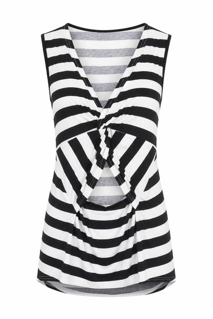 Legit Womens White Striped  Basic Blouse Size 14