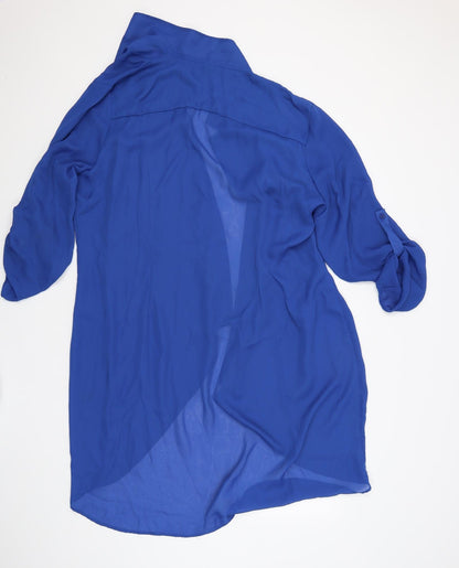 Chelsea Muse Womens Blue   Basic Blouse Size 3XL