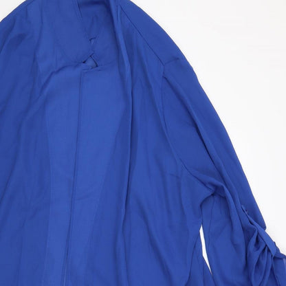 Chelsea Muse Womens Blue   Basic Blouse Size 3XL