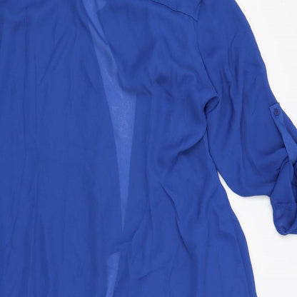 Chelsea Muse Womens Blue   Basic Blouse Size 3XL