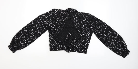 Boohoo Womens Black   Cropped Blouse Size 6