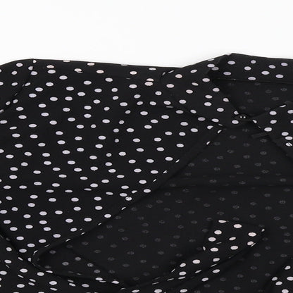 Boohoo Womens Black   Cropped Blouse Size 6
