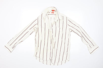Mens UK Size S Navigator Beige  Button-Up Long Sleeve Casual Shirt