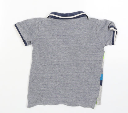 Matalan Boys Grey Striped  Pullover T-Shirt Size 3-4 Years