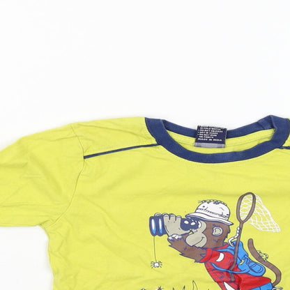 Taeko kids Boys Yellow   Pullover T-Shirt Size 4-5 Years
