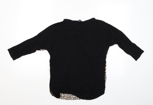 F&F Womens Multicoloured Animal Print  Basic Blouse Size 8