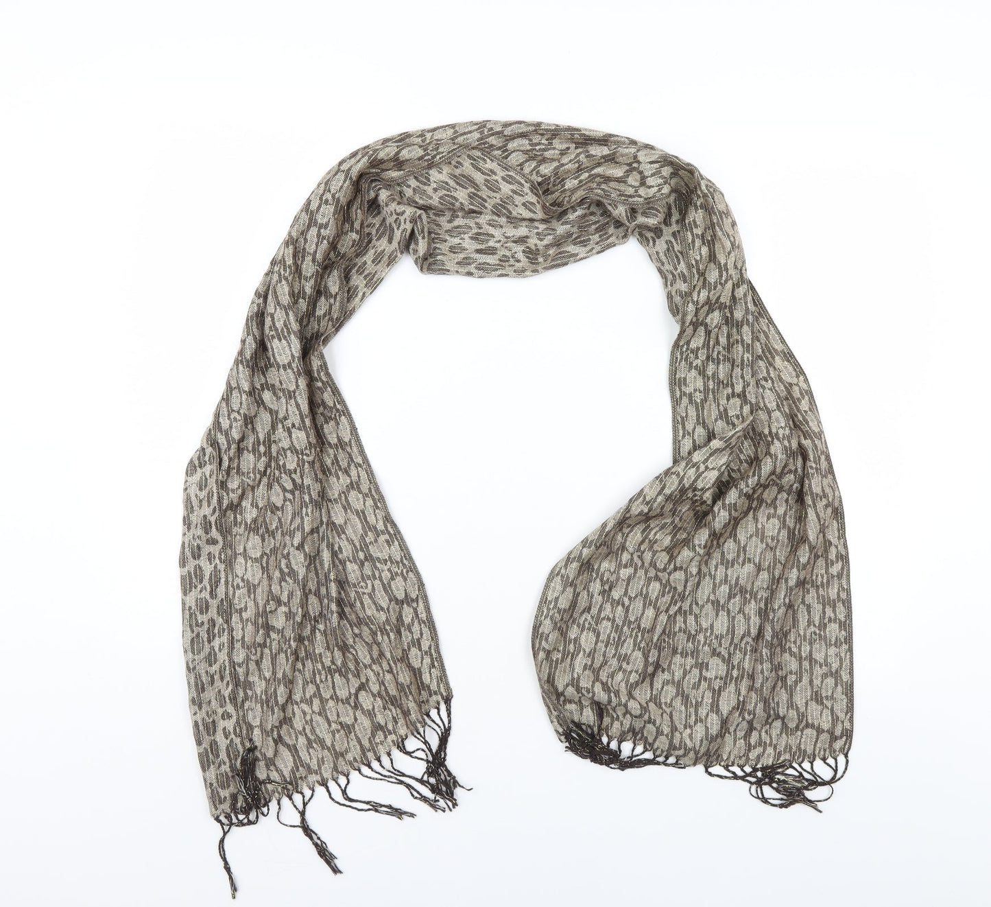 Preworn Womens Brown Animal Print   Scarf