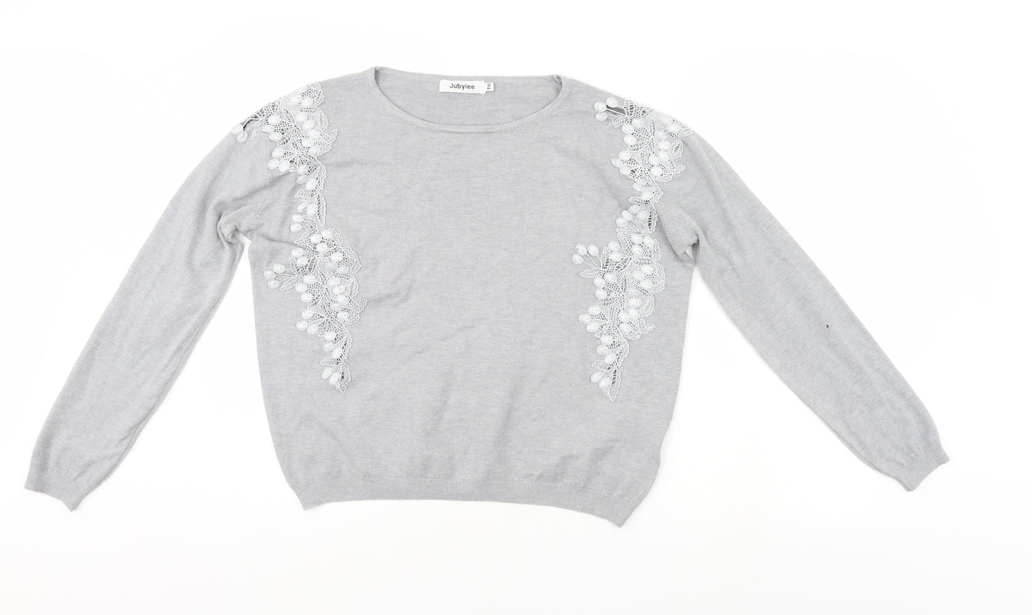 TU Womens Grey Floral  Pullover Jumper
