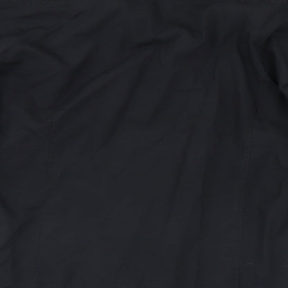 Mens UK Size 17 Cedar Wood State Black  Button-Up Long Sleeve Casual Shirt