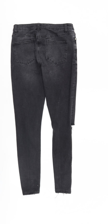 Denim & Co. Womens Black  Denim Tapered Jeans Size 10 L28 in