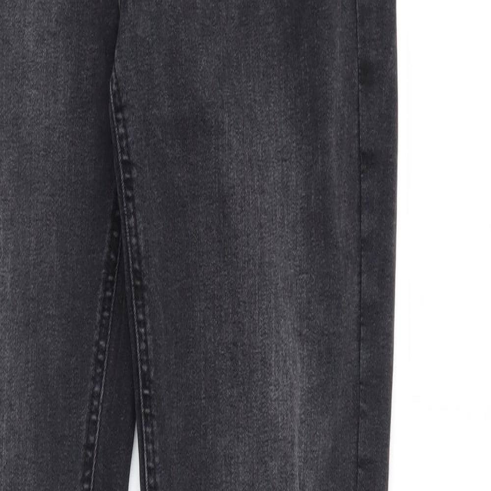 Denim & Co. Womens Black  Denim Tapered Jeans Size 10 L28 in