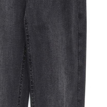 Denim & Co. Womens Black  Denim Tapered Jeans Size 10 L28 in