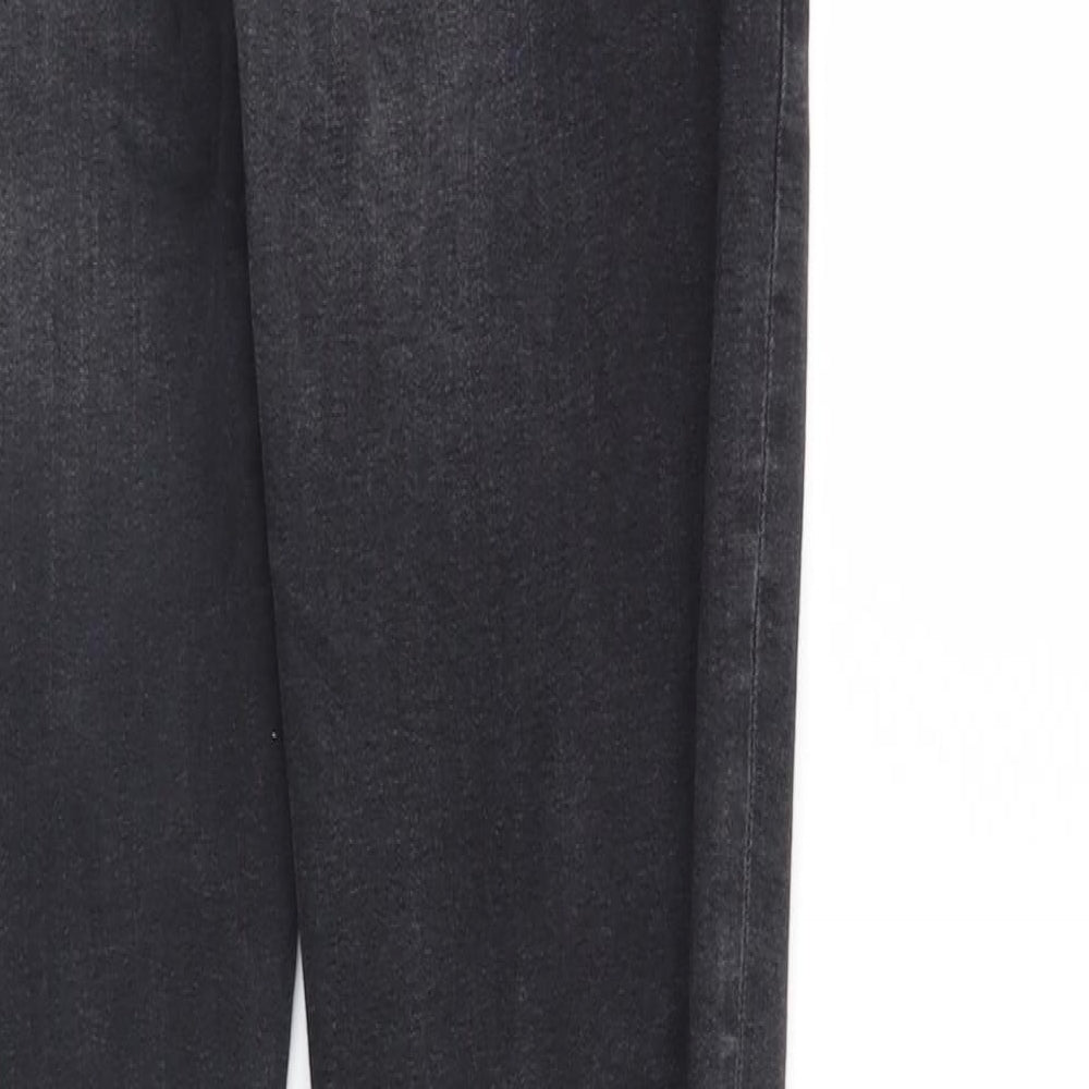 Denim & Co. Womens Black  Denim Tapered Jeans Size 10 L28 in