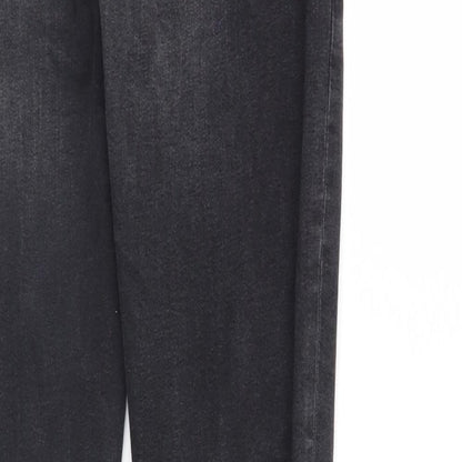 Denim & Co. Womens Black  Denim Tapered Jeans Size 10 L28 in