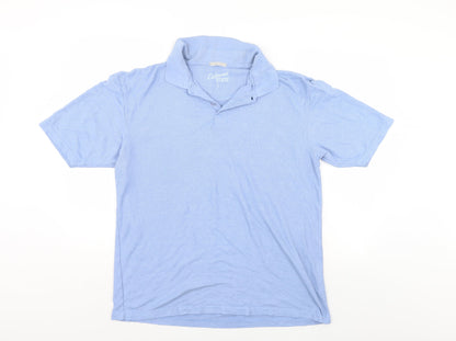 Cedar Wood State Mens Blue    Polo Size L