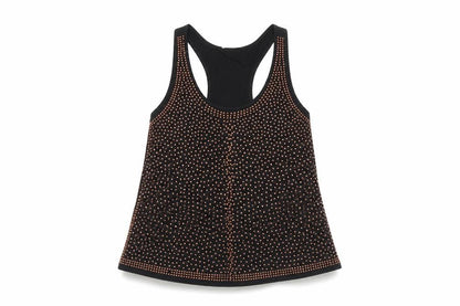 Womens UK Size M Striking Black Basic T-Shirt