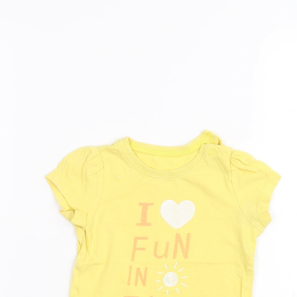 Mothercare Baby Yellow   Basic T-Shirt Size 9-12 Months