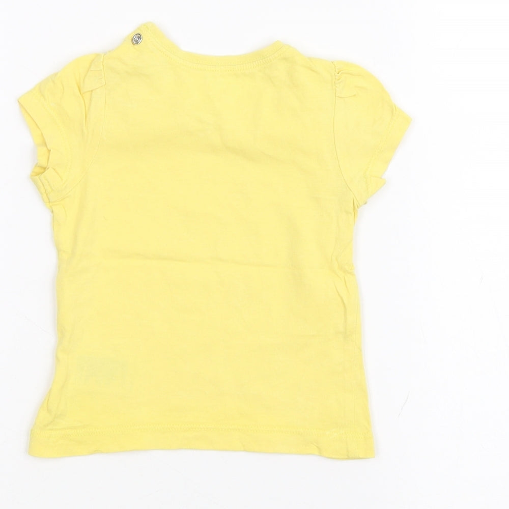 Mothercare Baby Yellow   Basic T-Shirt Size 9-12 Months