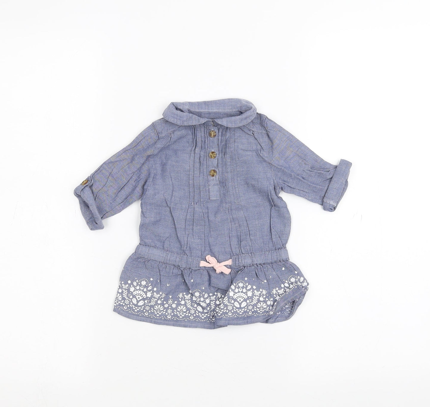 Young Dimension Baby Blue   Basic Button-Up Size 9-12 Months