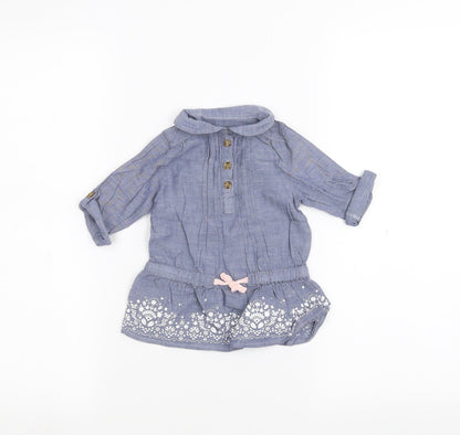 Young Dimension Baby Blue   Basic Button-Up Size 9-12 Months