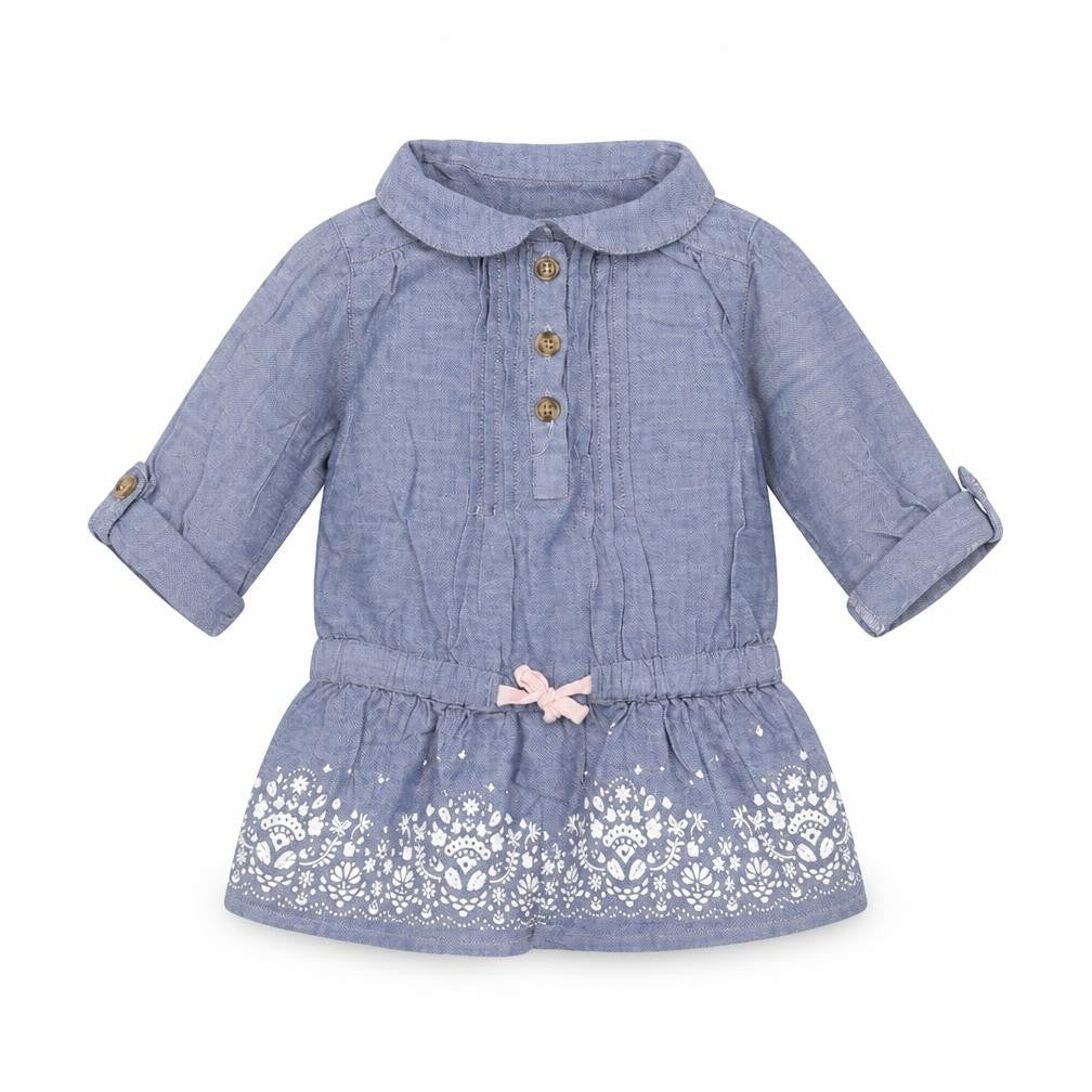 Front view of Young Dimension Baby Blue Basic Button-Up, size 9-12, Months