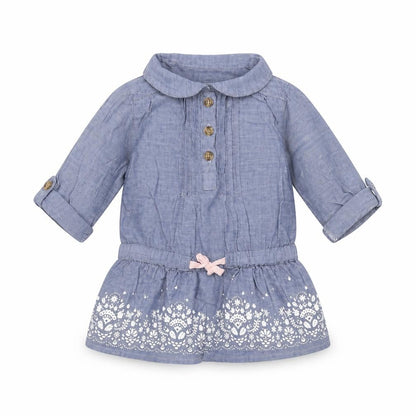 Front view of Young Dimension Baby Blue Basic Button-Up, size 9-12, Months