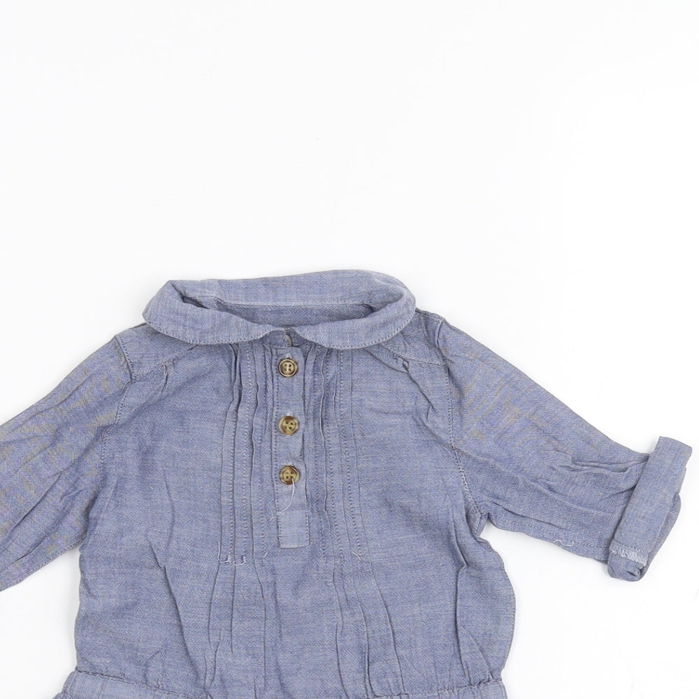 Young Dimension Baby Blue   Basic Button-Up Size 9-12 Months