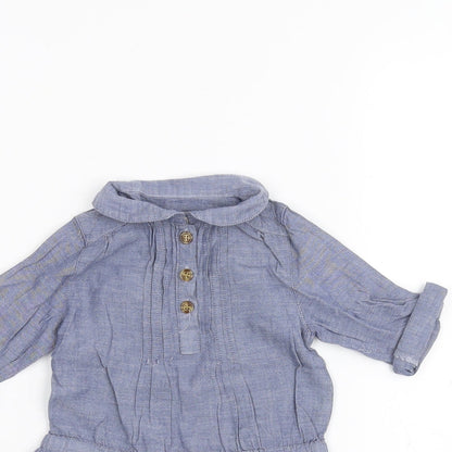 Young Dimension Baby Blue   Basic Button-Up Size 9-12 Months