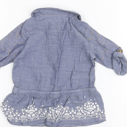 Young Dimension Baby Blue   Basic Button-Up Size 9-12 Months