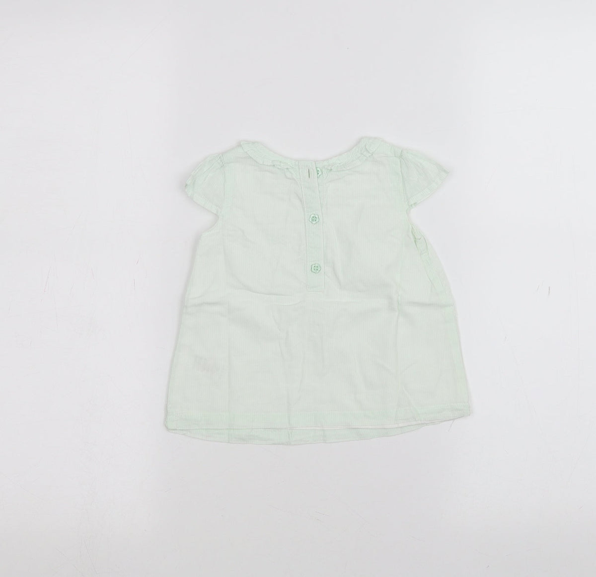 Back view of Tu Baby Green Basic T-Shirt, size 6-9, Months