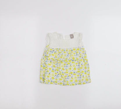 TU Baby White Floral  Basic T-Shirt Size 6-9 Months