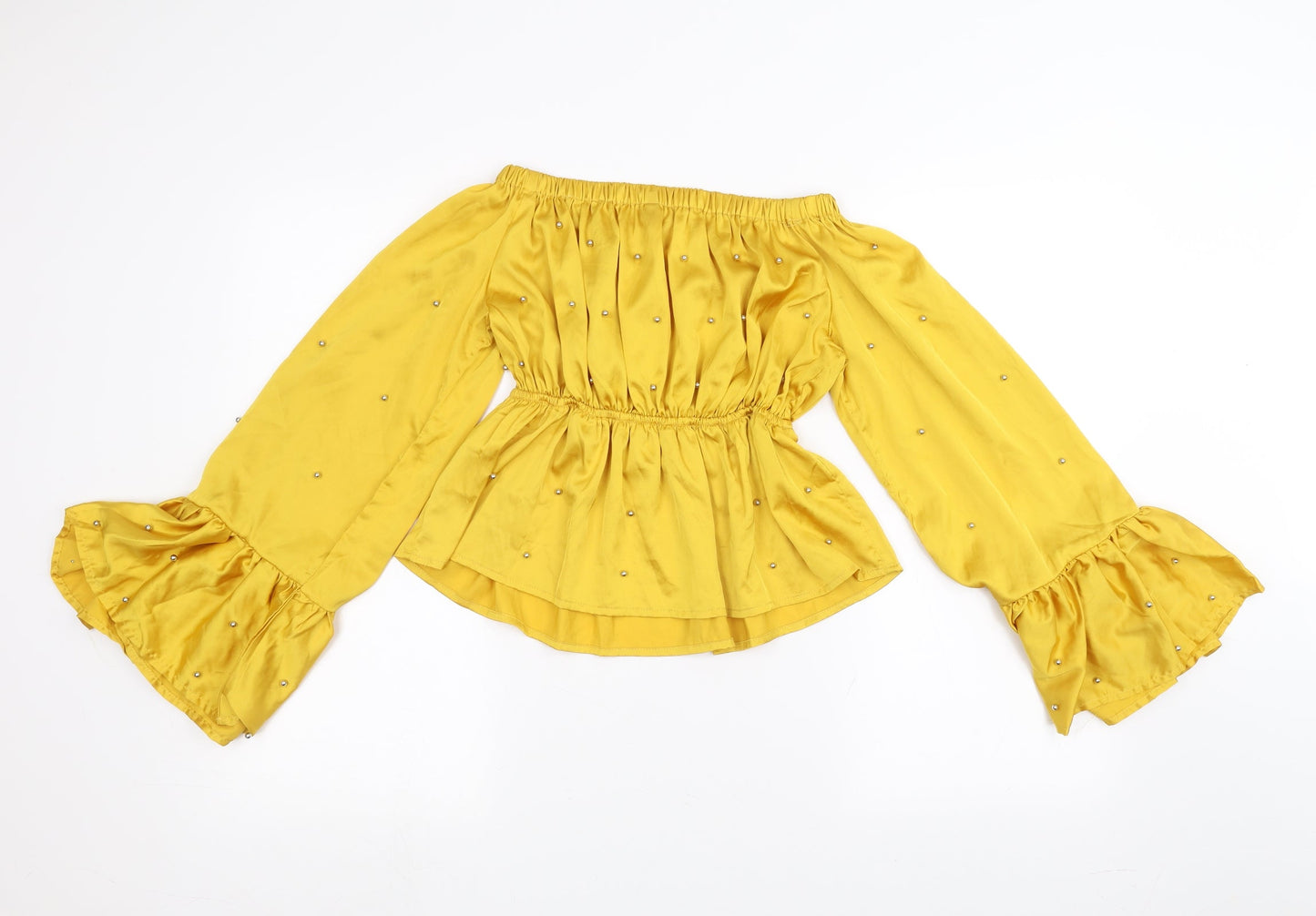 2Xtrenz Womens Yellow   Basic Blouse Size XS