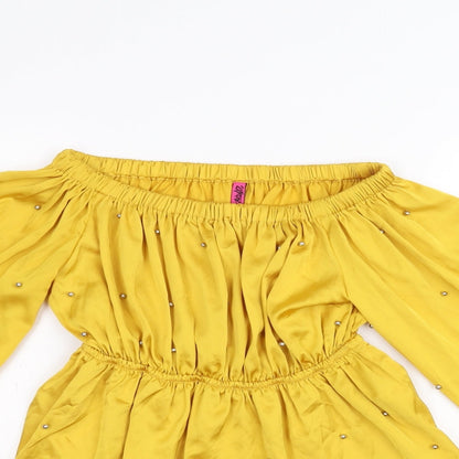 2Xtrenz Womens Yellow   Basic Blouse Size XS