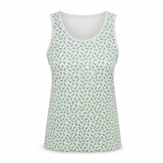 Front view of ACW 85 women’s white basic tank, size XL