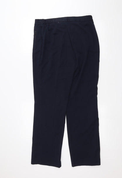 Womens UK Size 12 Marks and Spencer Regular Fit  Blue Trousers