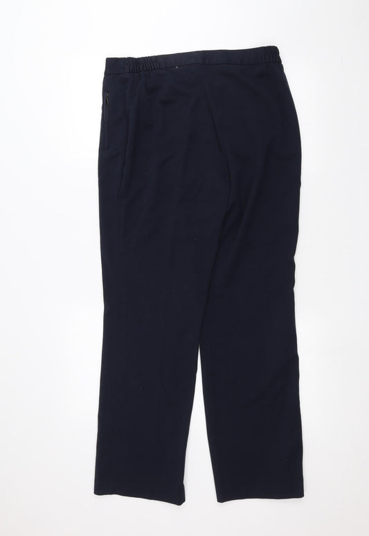 Womens UK Size 12 Marks and Spencer Regular Fit  Blue Trousers