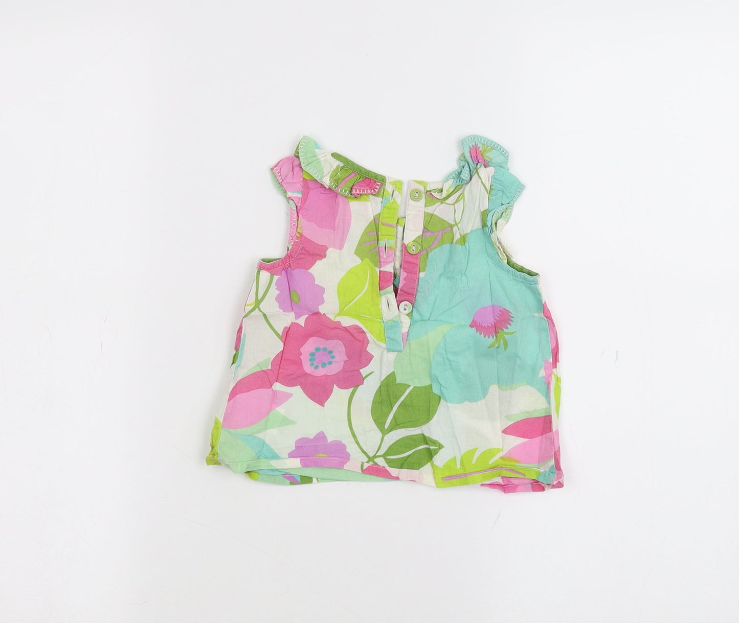 NEXT Baby White Floral  Basic T-Shirt Size 6-9 Months