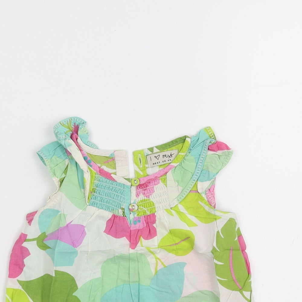 NEXT Baby White Floral  Basic T-Shirt Size 6-9 Months