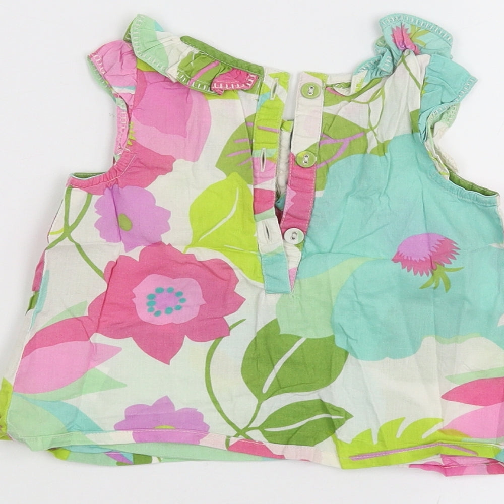 NEXT Baby White Floral  Basic T-Shirt Size 6-9 Months