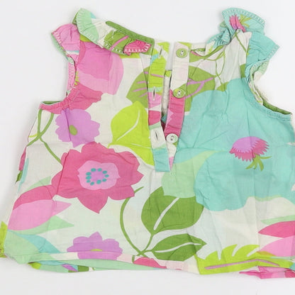NEXT Baby White Floral  Basic T-Shirt Size 6-9 Months