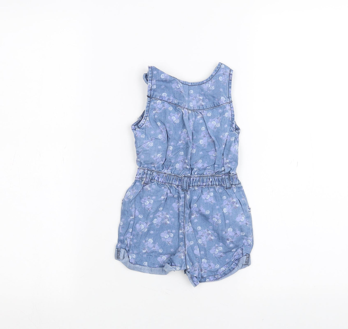 Matalan Baby Blue Batik  Dungaree One-Piece Size 6-9 Months